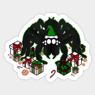 Santa Spider w/ Presents (Green Peppermint 1) Sticker